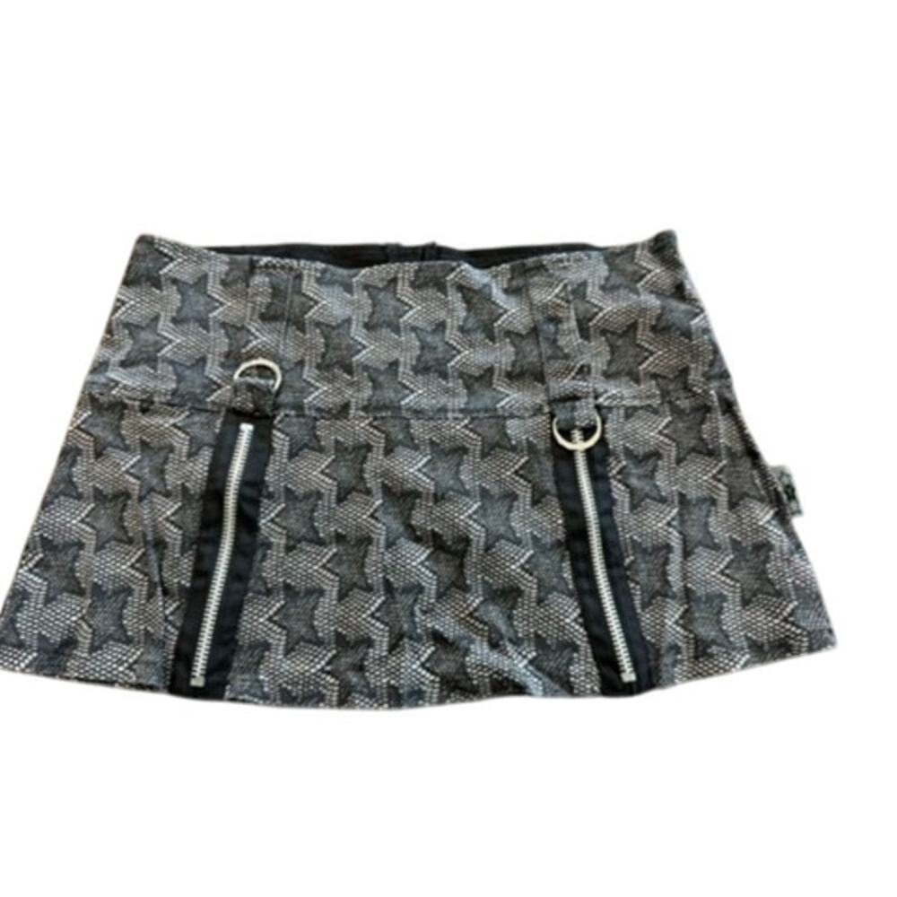 "TRIPP" VNT Y2k Mini Skirt Star Zipper SZ L Mean Girls 2000s Mall Whimsigoth
